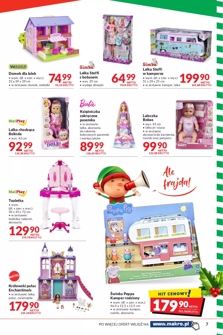 Gazetka promocyjna Makro - [Oferta specjalna] Kraina zabawy - ważna 16.11 do 24.12.2021 - strona 7 - produkty: Domek dla lalek, Enchantimals, Inka, Karmi, Koc, Królewski, Lalka, Nocnik, Pampers, Taboret, Toaletka