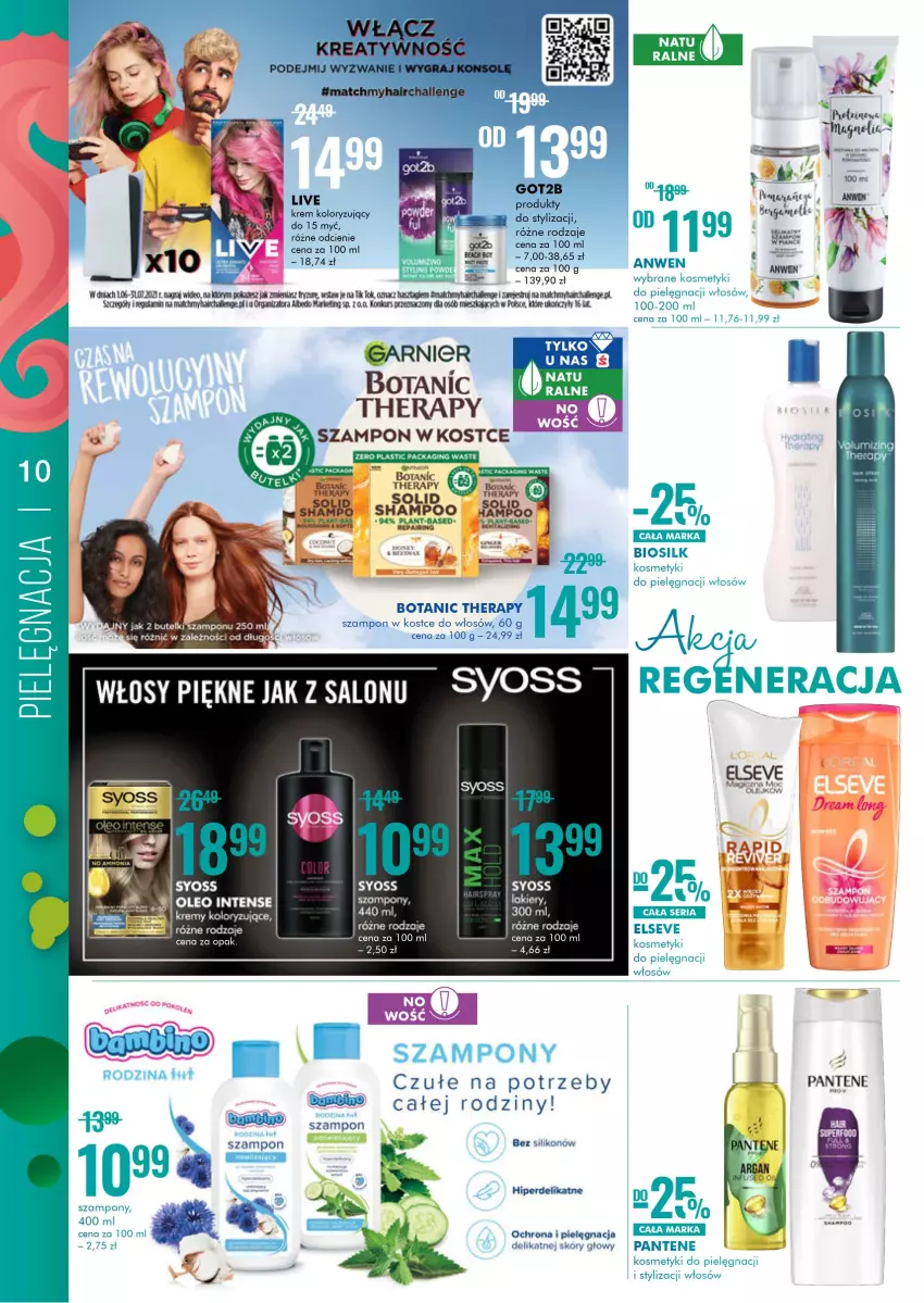 Gazetka promocyjna Super Pharm - Gazetka - ważna 01.07 do 14.07.2021 - strona 10 - produkty: Elseve, Fa, Garnier, Got2b, HP, Kaki, Kosmetyki do pielęgnacji, Pantene, Szampon