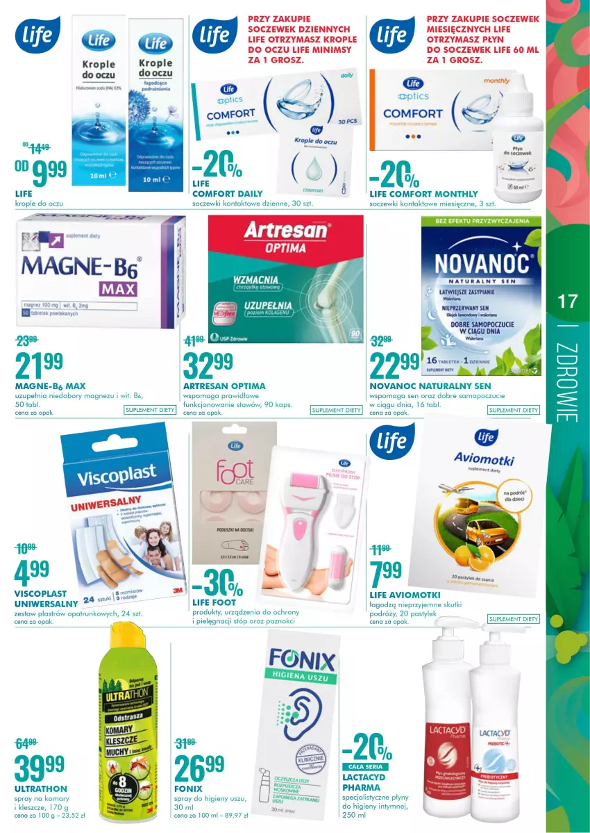 Gazetka promocyjna Super Pharm - Gazetka - ważna 01.07 do 14.07.2021 - strona 17 - produkty: Krople do oczu, Magnez, Mop, Optima, Płyn do soczewek, Ser, Soczewki kontaktowe, Suplement diety, Viscoplast