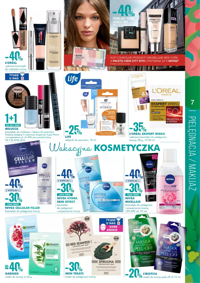 Gazetka promocyjna Super Pharm - Gazetka - ważna 01.07 do 14.07.2021 - strona 7 - produkty: Fa, Garnier, K2, Kosmetyczka, Kosmetyki do pielęgnacji, Lakier, Nivea, Por, Ser