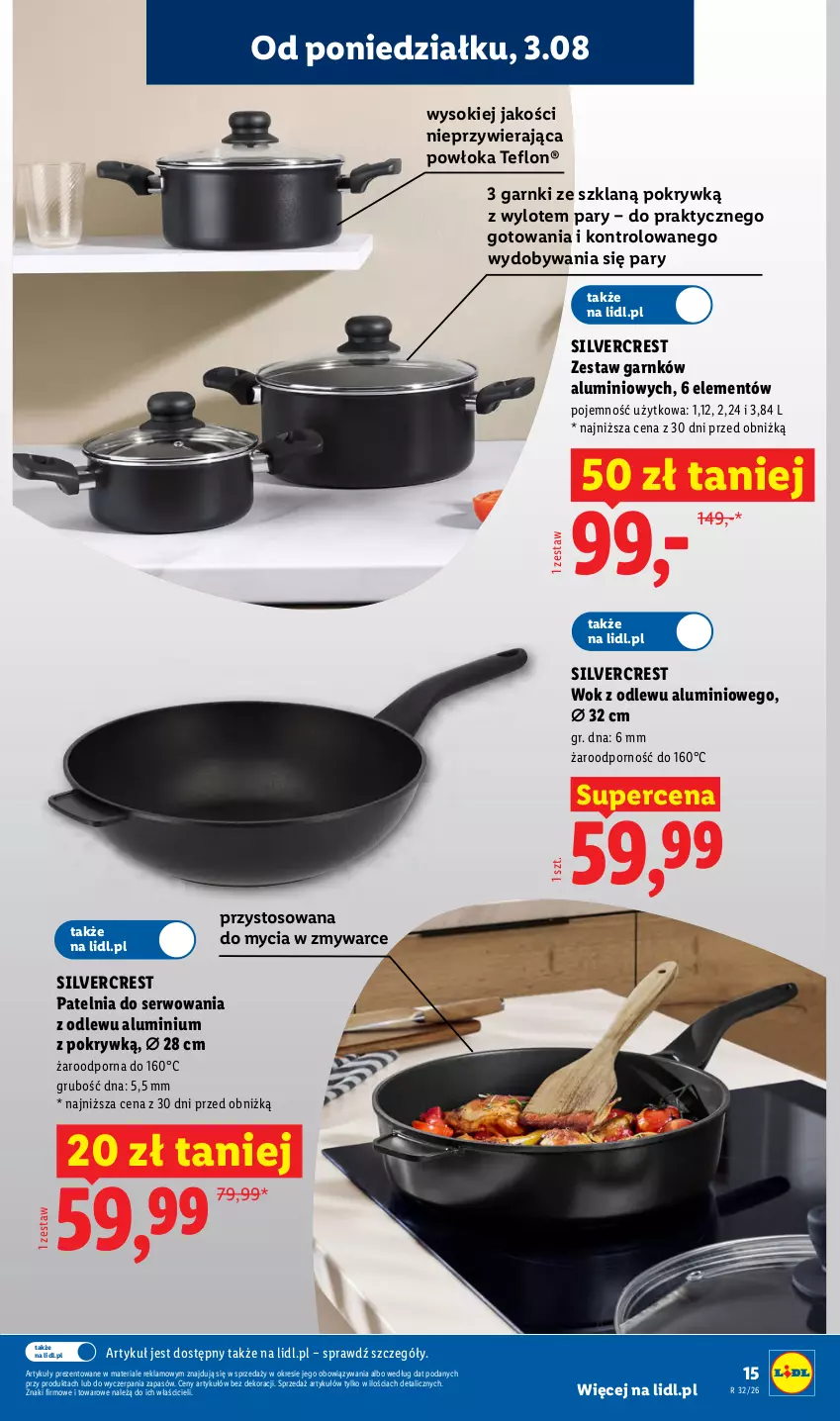 Gazetka promocyjna Lidl - Gazetka ważna od 03.08. do 08.08. - ważna 03.08 do 08.08.2026 - strona 17 - produkty: Patelnia, Por, Ser, Silvercrest, Sok
