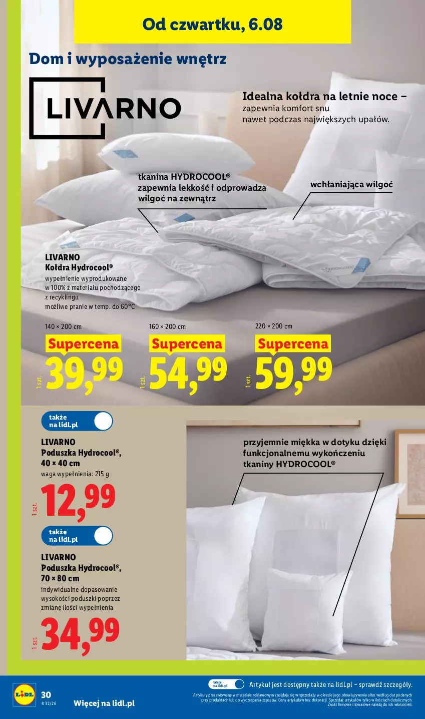 Gazetka promocyjna Lidl - Gazetka ważna od 03.08. do 08.08. - ważna 03.08 do 08.08.2026 - strona 36 - produkty: Ivar, Kołdra, LG, Poduszka, Sok, Waga