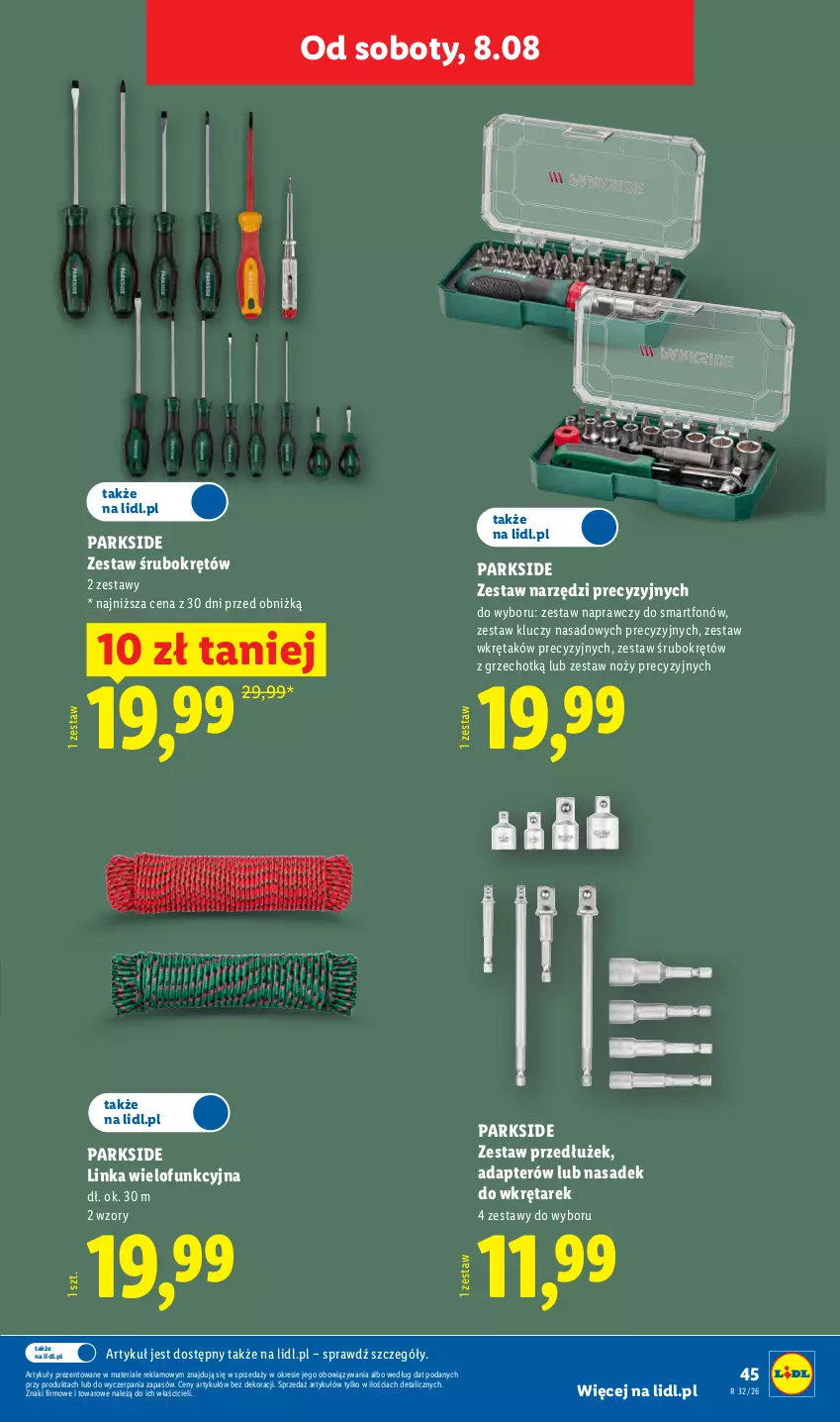 Gazetka promocyjna Lidl - Gazetka ważna od 03.08. do 08.08. - ważna 03.08 do 08.08.2026 - strona 51 - produkty: Inka, Noż, Parkside, Smartfon, Wkręt, Zestaw kluczy, Zestaw kluczy nasadowych, Zestaw narzędzi, Zestaw wkrętaków