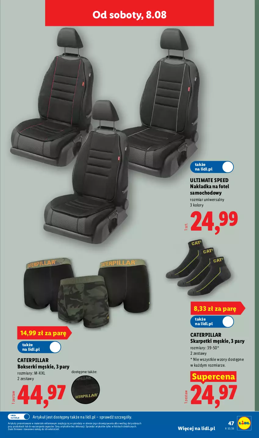 Gazetka promocyjna Lidl - Gazetka ważna od 03.08. do 08.08. - ważna 03.08 do 08.08.2026 - strona 53 - produkty: Bokserki, Fotel, Karp, Ser, Skarpetki