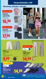 Gazetka promocyjna Lidl - Gazetka ważna od 03.08. do 08.08. - Gazetka - ważna od 08.08 do 08.08.2026 - strona 30 - produkty: Sok, Gin, Gra, Szorty, Karp, T-shirt, Skarpetki, Legginsy, Dzieci, Grafika