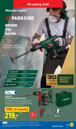 Gazetka promocyjna Lidl - Gazetka ważna od 03.08. do 08.08. - Gazetka - ważna od 08.08 do 08.08.2026 - strona 45 - produkty: Parkside, Gra, Wiertarka, Tarka, Wiertarka udarowa, Młot, Młotowiertarka, Szpic, Ogród