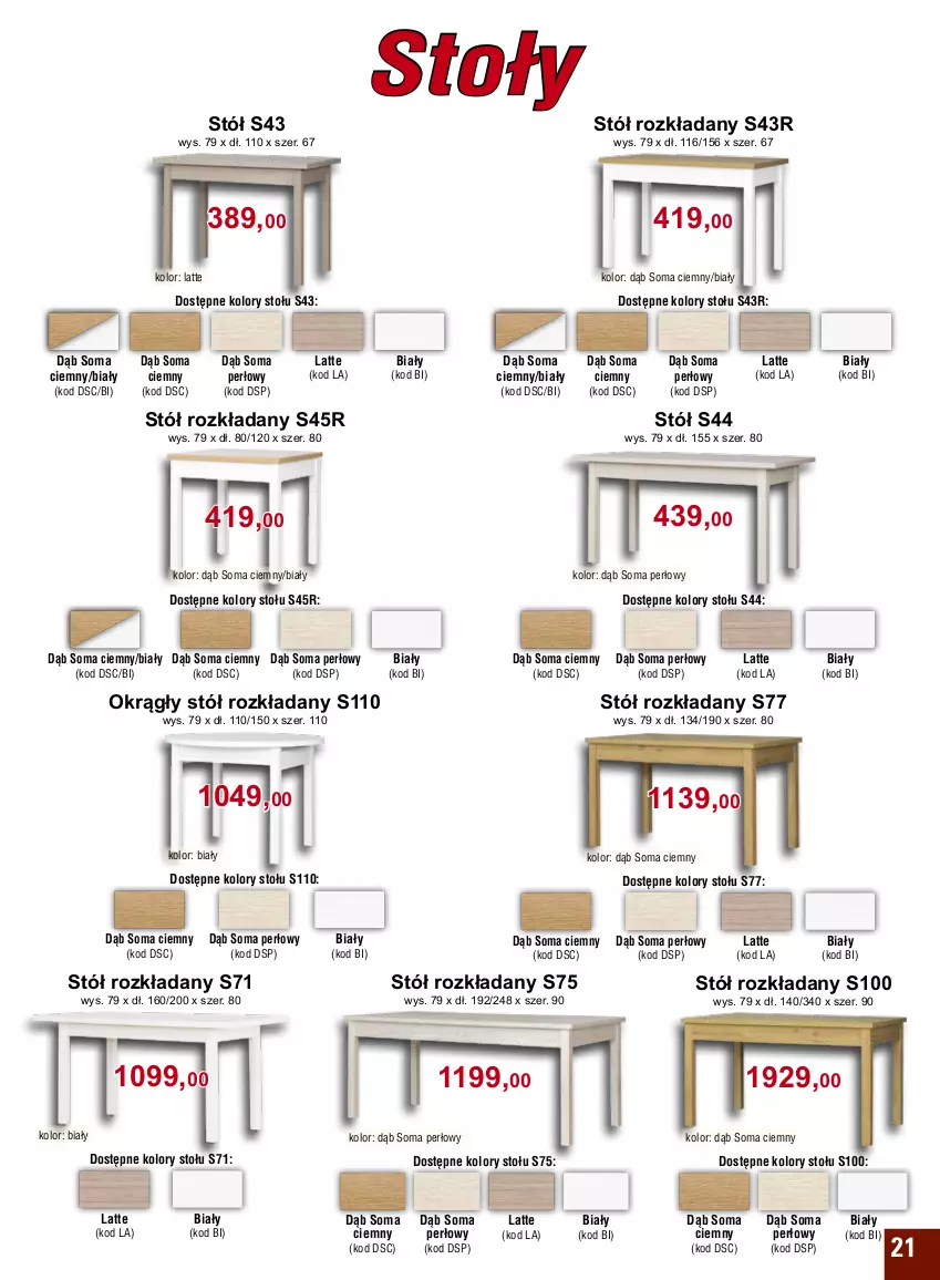 Gazetka promocyjna Bodzio - ważna 01.05 do 30.06.2022 - strona 21 - produkty: Stół, Stół rozkładany