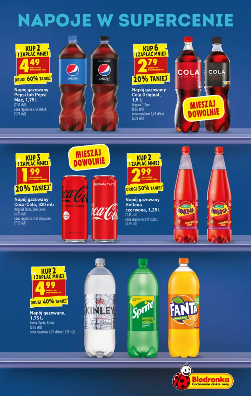 Gazetka promocyjna Biedronka - W tym tygodniu - ważna 14.02 do 19.02.2022 - strona 43 - produkty: Coca-Cola, Fa, Gin, Napój, Napój gazowany, Napoje, Pepsi