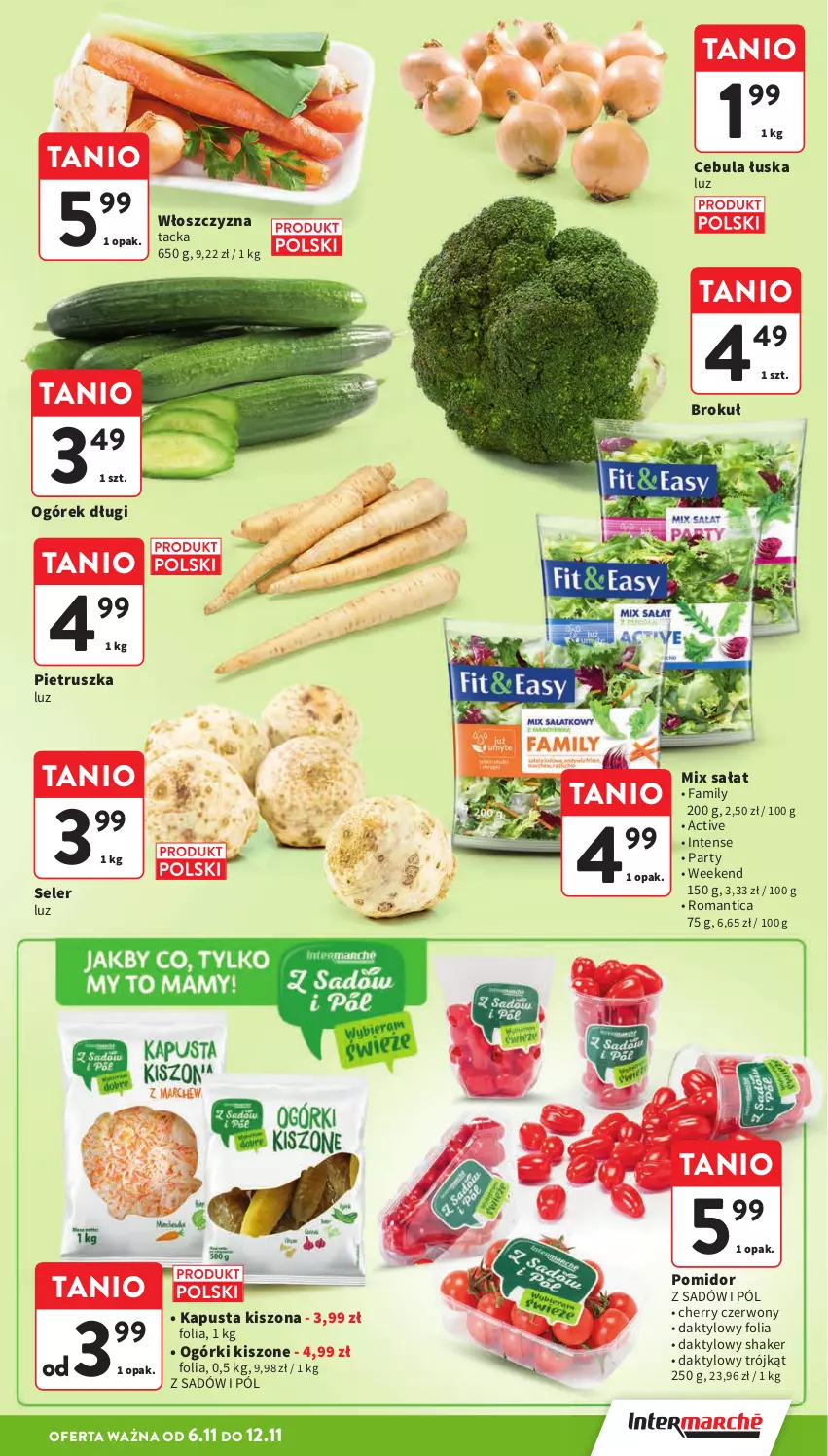 Gazetka promocyjna Intermarche - Gazetka Intermarche - ważna 06.11 do 12.11.2025 - strona 13 - produkty: Cebula, Fa, Ogórek, Pietruszka, Sałat