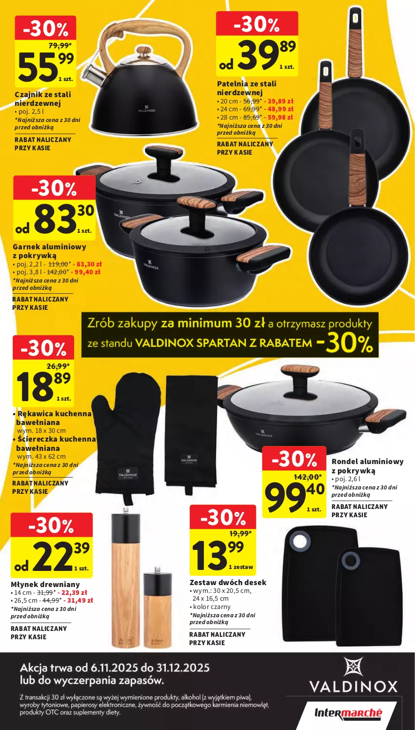 Gazetka promocyjna Intermarche - Gazetka Intermarche - ważna 06.11 do 12.11.2025 - strona 29 - produkty: Czajnik, Garnek, Młynek, Patelnia, Rękawica kuchenna, Rondel