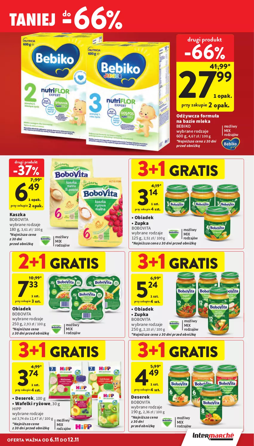 Gazetka promocyjna Intermarche - Gazetka Intermarche - ważna 06.11 do 12.11.2025 - strona 39 - produkty: Bebiko, BoboVita, Deser, Gra, HiPP, Ryż, Ser, Serek