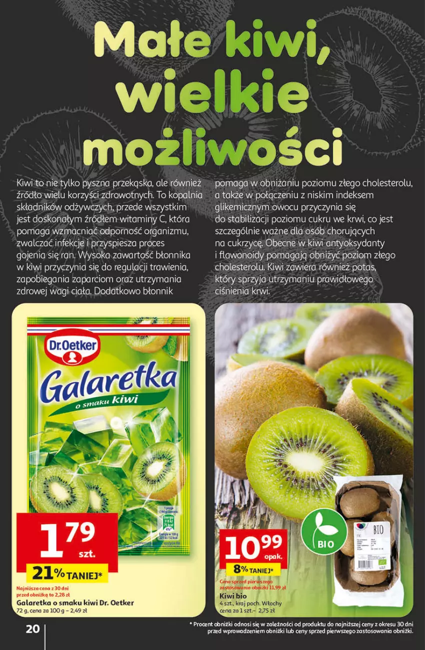 Gazetka promocyjna Auchan - Gazetka Przygotuj ogród na wiosnę! Hipermarket Auchan - ważna 04.04 do 10.04.2024 - strona 20 - produkty: Dr. Oetker, Gala, Galaretka, Kiwi, Por, Sok, Wagi