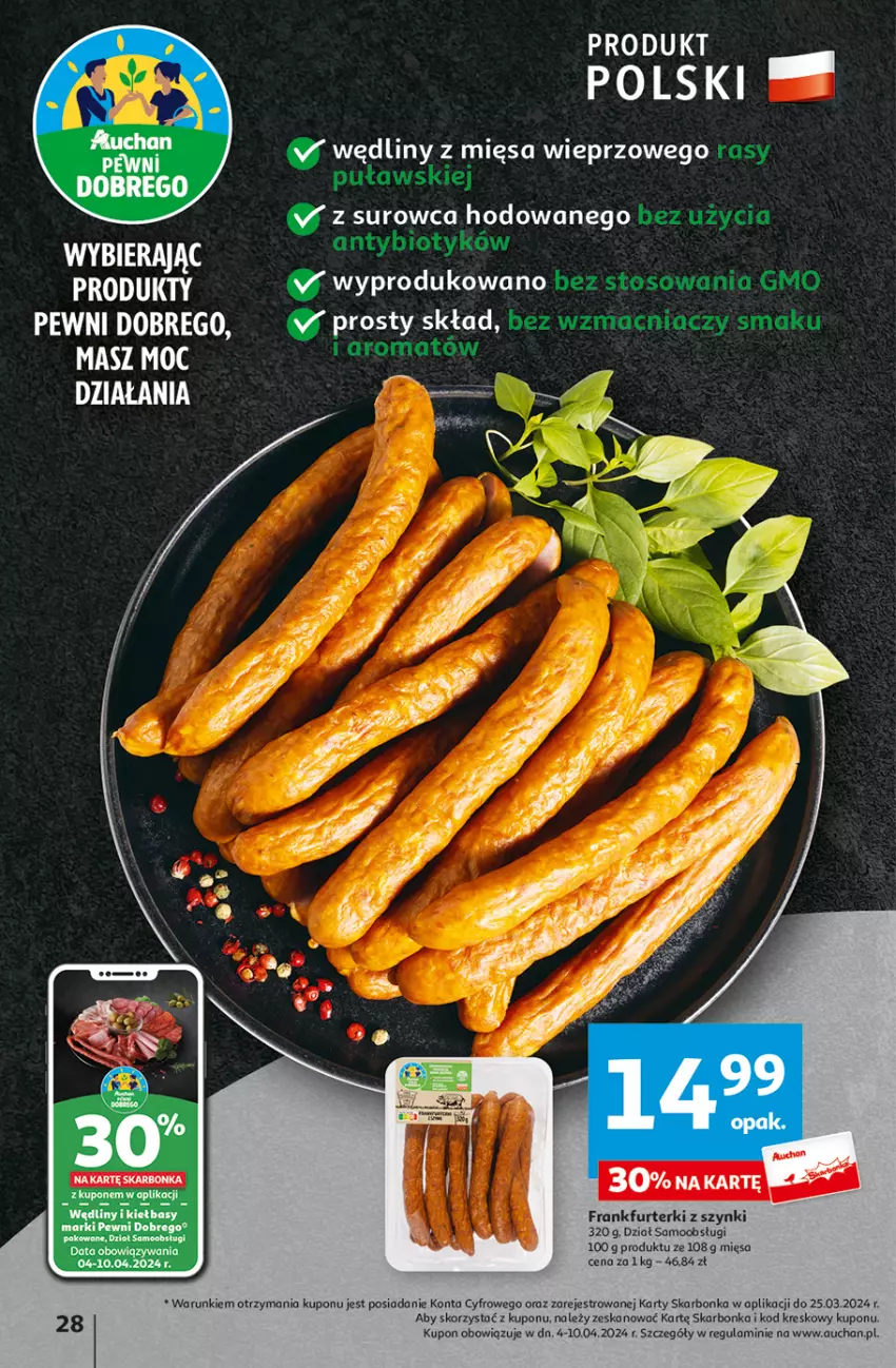 Gazetka promocyjna Auchan - Gazetka Przygotuj ogród na wiosnę! Hipermarket Auchan - ważna 04.04 do 10.04.2024 - strona 28 - produkty: Fa, Frankfurterki, Szal