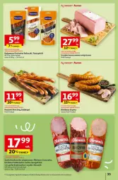 Gazetka promocyjna Auchan - Gazetka Przygotuj ogród na wiosnę! Hipermarket Auchan - Gazetka - ważna od 10.04 do 10.04.2024 - strona 35 - produkty: Kurczak, Ser, Hot dog, Kiełbasa krakowska, Parówki, Szynka konserwowa, Szynka, Tarczyński, Parówki hot dog, Kabanos, Astor, Kiełbasa, Olewnik, Kiełbasa śląska, Fa