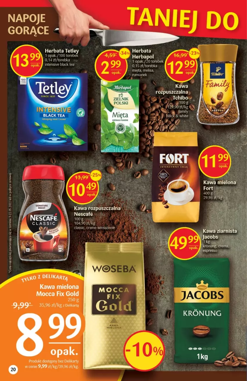 Gazetka promocyjna Delikatesy Centrum - Gazetka DC26 - ważna 07.07 do 13.07.2022 - strona 20 - produkty: Herbata, Kawa, Kawa mielona, Kawa rozpuszczalna, Koc, Lack, Mięta, Mocca Fix Gold, Napoje, Rum, Torebka