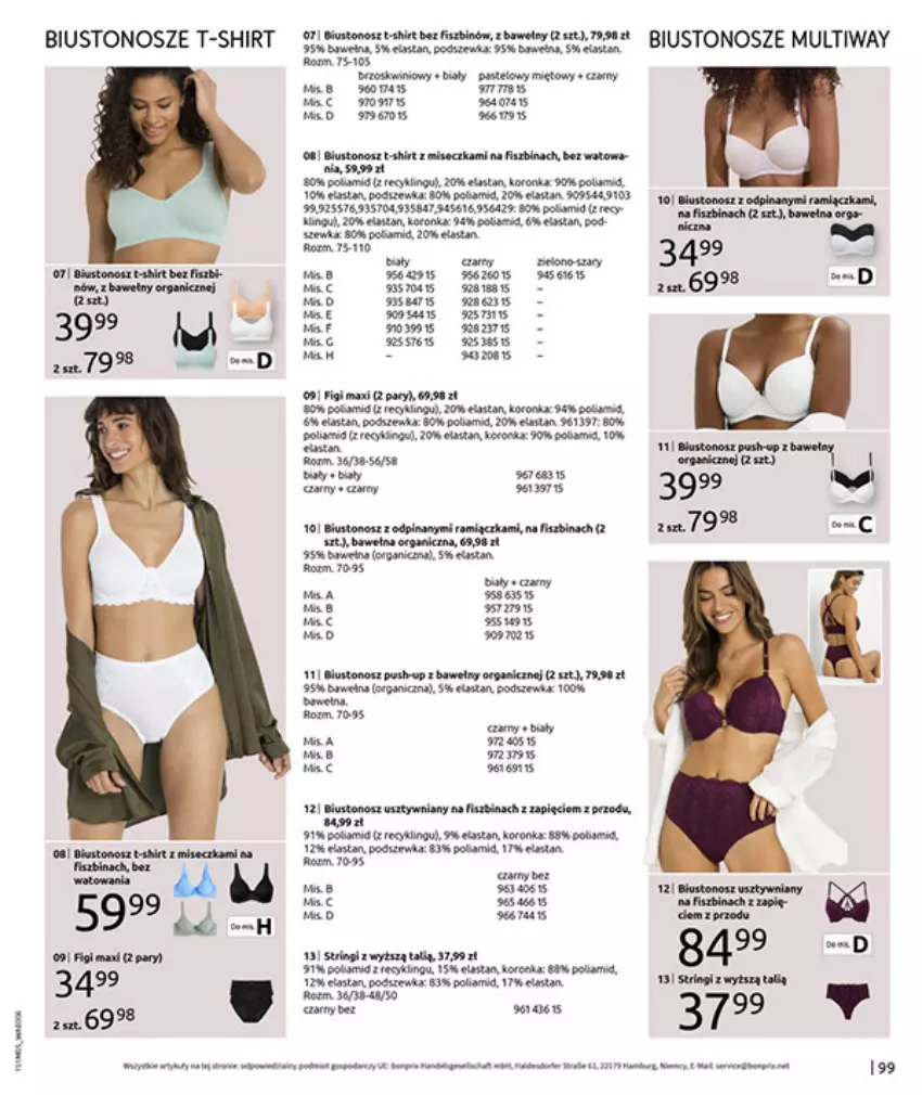 Gazetka promocyjna Bonprix - CYTRUSOWE KOLORY - ważna 27.05 do 07.07.2025 - strona 101 - produkty: Biustonosz, Fa, Figi, Gin, HP, Kawa, LG, Sól, T-shirt