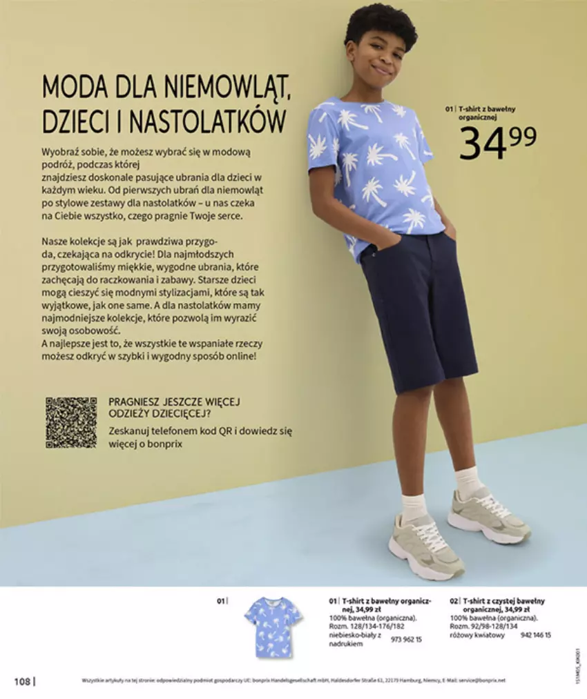 Gazetka promocyjna Bonprix - CYTRUSOWE KOLORY - ważna 27.05 do 07.07.2025 - strona 110 - produkty: Dzieci, Moda, Ser, T-shirt, Telefon, Ubrania