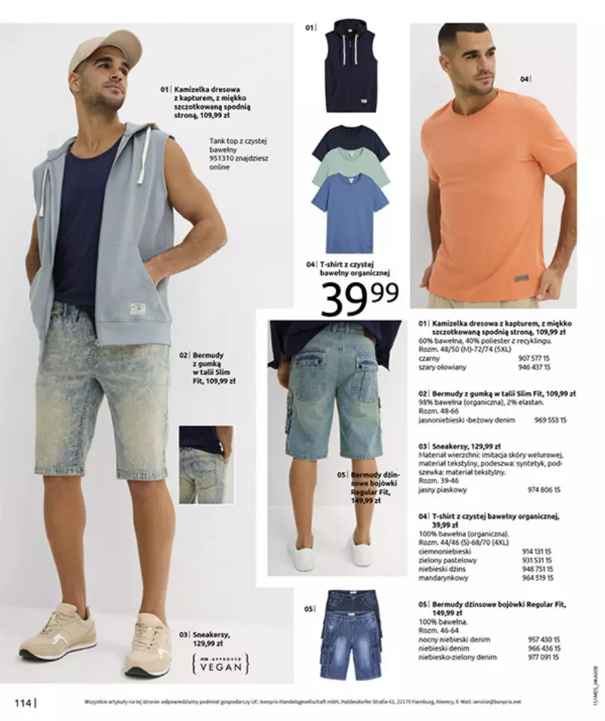 Gazetka promocyjna Bonprix - CYTRUSOWE KOLORY - ważna 27.05 do 07.07.2025 - strona 116 - produkty: Bermudy, Fa, Gra, HP, Kamizelka, LG