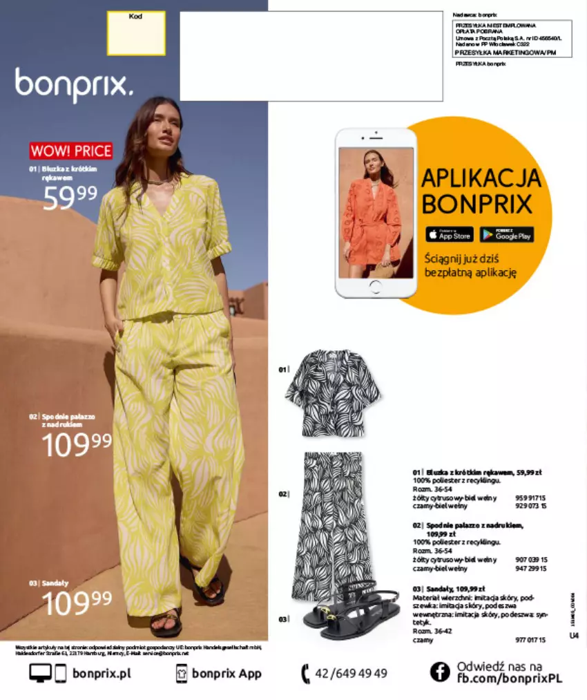 Gazetka promocyjna Bonprix - CYTRUSOWE KOLORY - ważna 27.05 do 07.07.2025 - strona 124 - produkty: Fa, Sandał