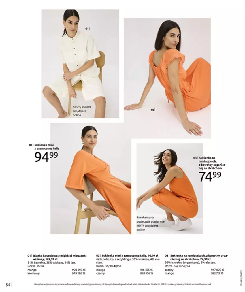 Gazetka promocyjna Bonprix - CYTRUSOWE KOLORY - ważna 27.05 do 07.07.2025 - strona 56 - produkty: HP, Pajac, Sukienka