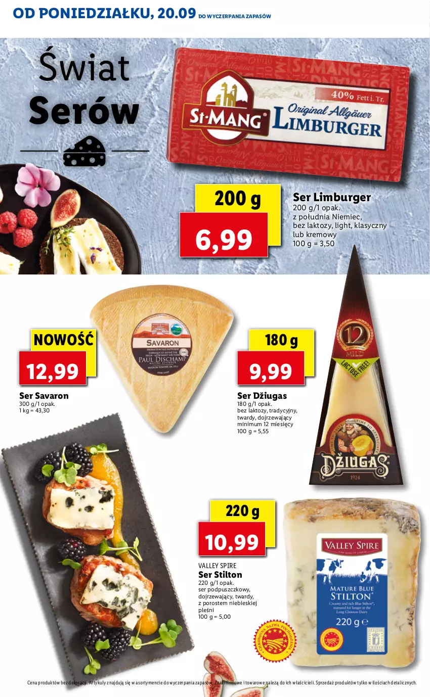 Gazetka promocyjna Lidl - KATALOG ŚWIAT SERÓW - ważna 20.09 do 24.09.2021 - strona 2 - produkty: Burger, Limburger, Por, Ser