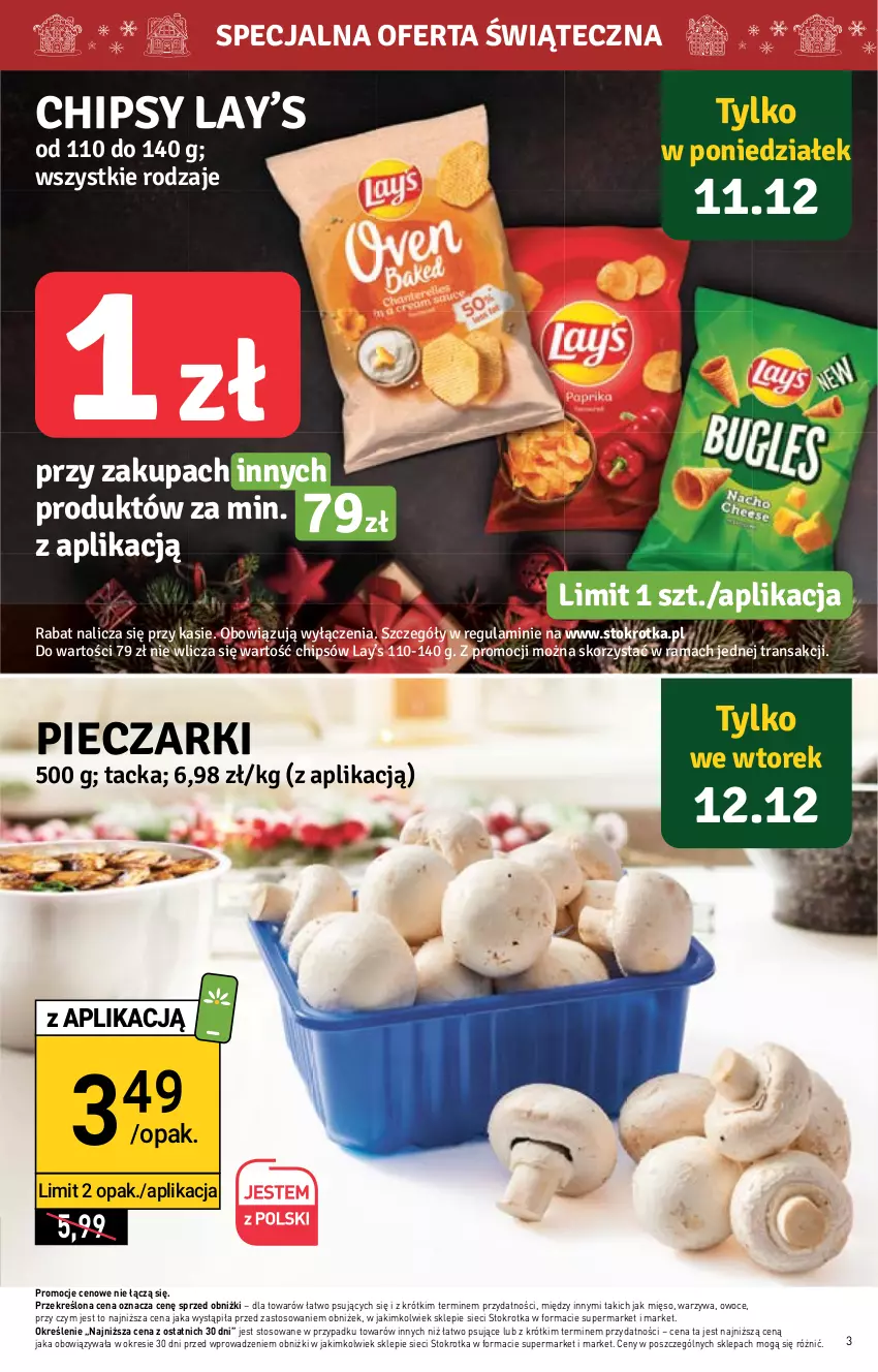 Gazetka promocyjna Stokrotka - Supermarket - ważna 07.12 do 13.12.2023 - strona 3 - produkty: Mięso, Owoce, Warzywa