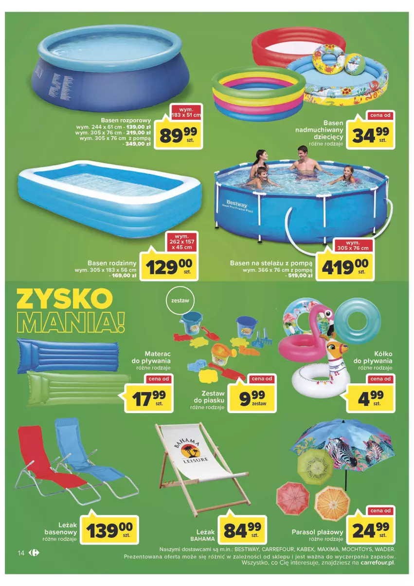 Gazetka promocyjna Carrefour - Gazetka Market - ważna 28.06 do 02.07.2022 - strona 14 - produkty: Hama, Materac, Parasol, Por, Tera