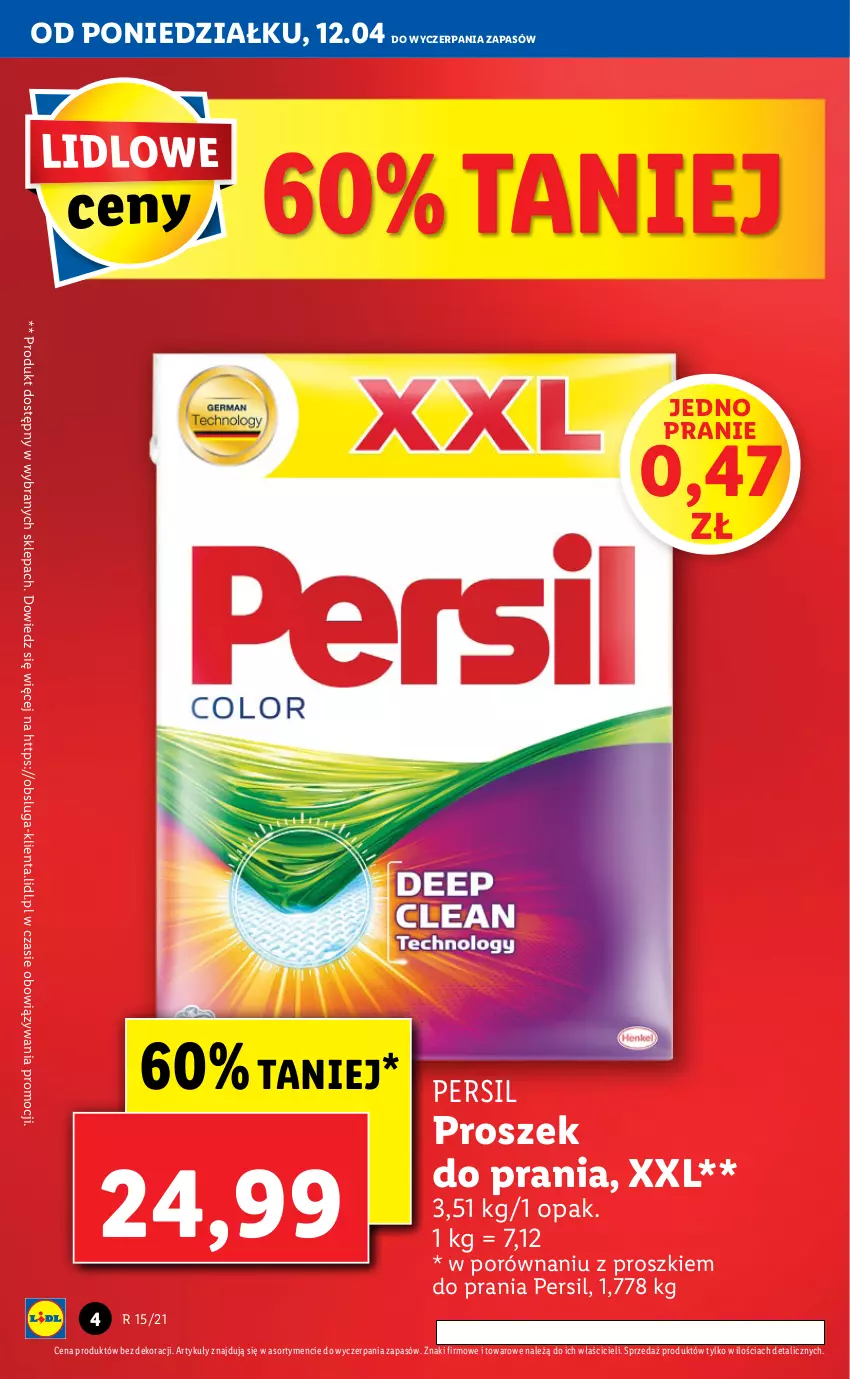 Gazetka promocyjna Lidl - GAZETKA - ważna 12.04 do 14.04.2021 - strona 4 - produkty: Persil, Por, Proszek do prania