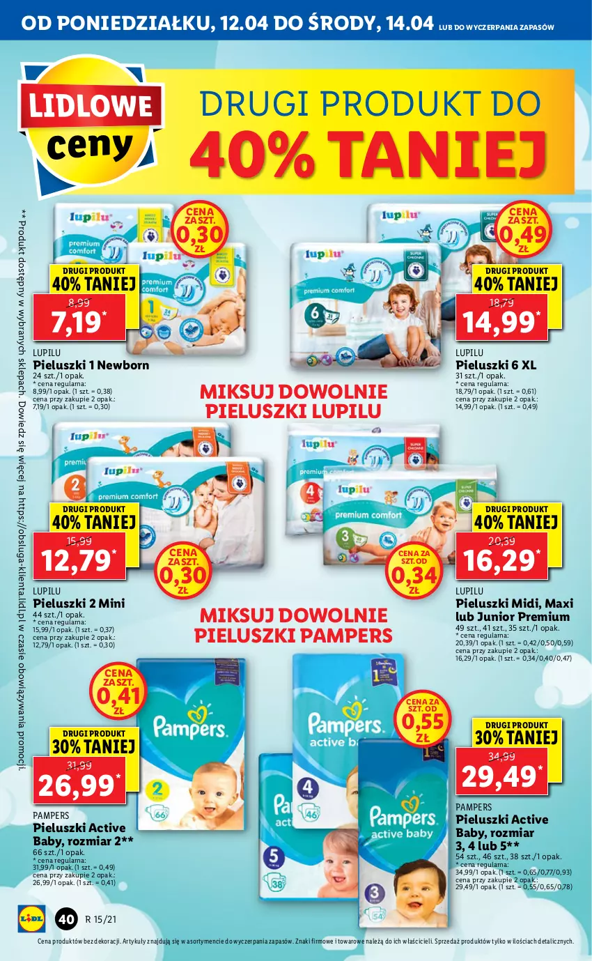 Gazetka promocyjna Lidl - GAZETKA - ważna 12.04 do 14.04.2021 - strona 40 - produkty: Pampers