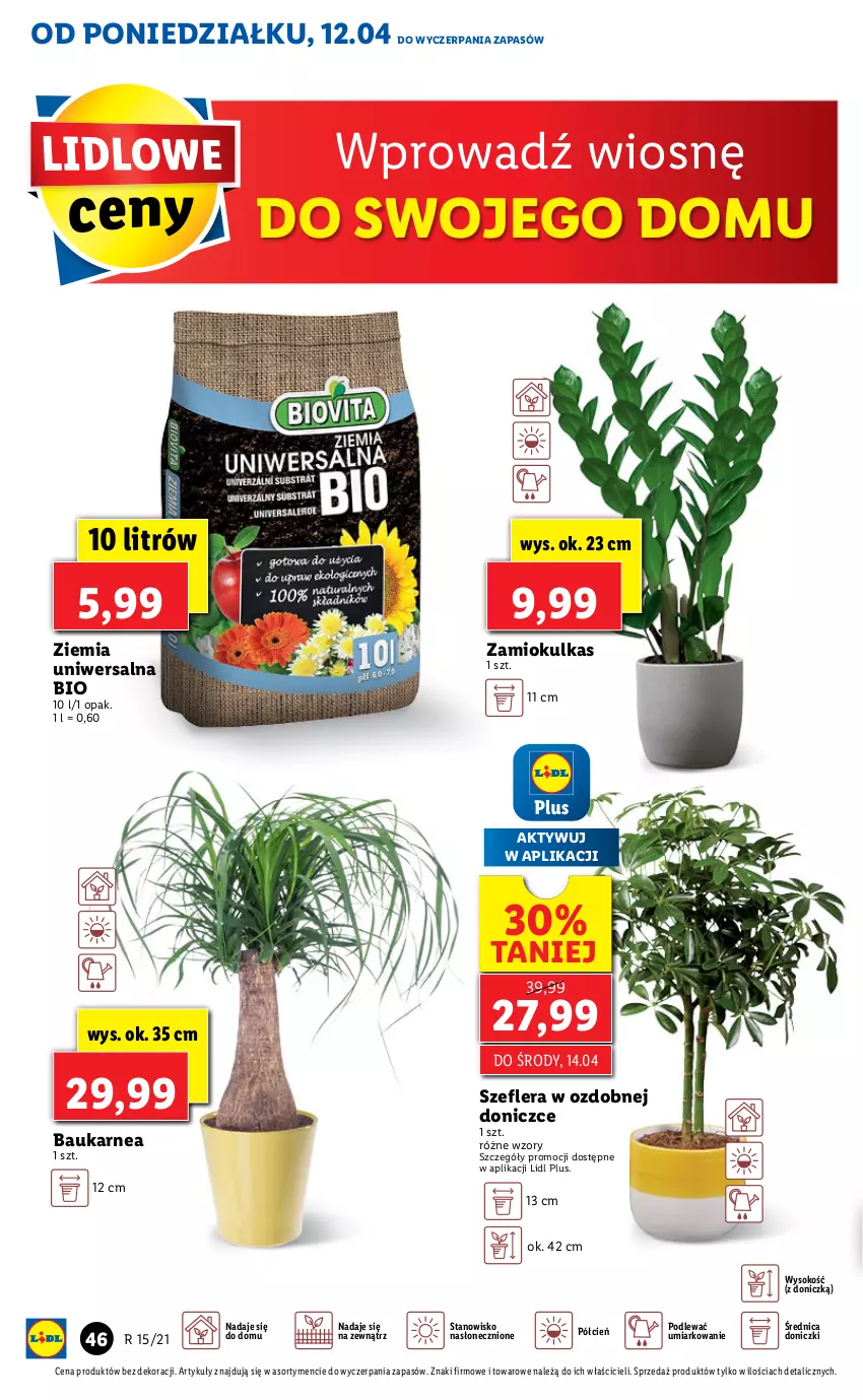 Gazetka promocyjna Lidl - GAZETKA - ważna 12.04 do 14.04.2021 - strona 46 - produkty: Cień, O nas, Sok