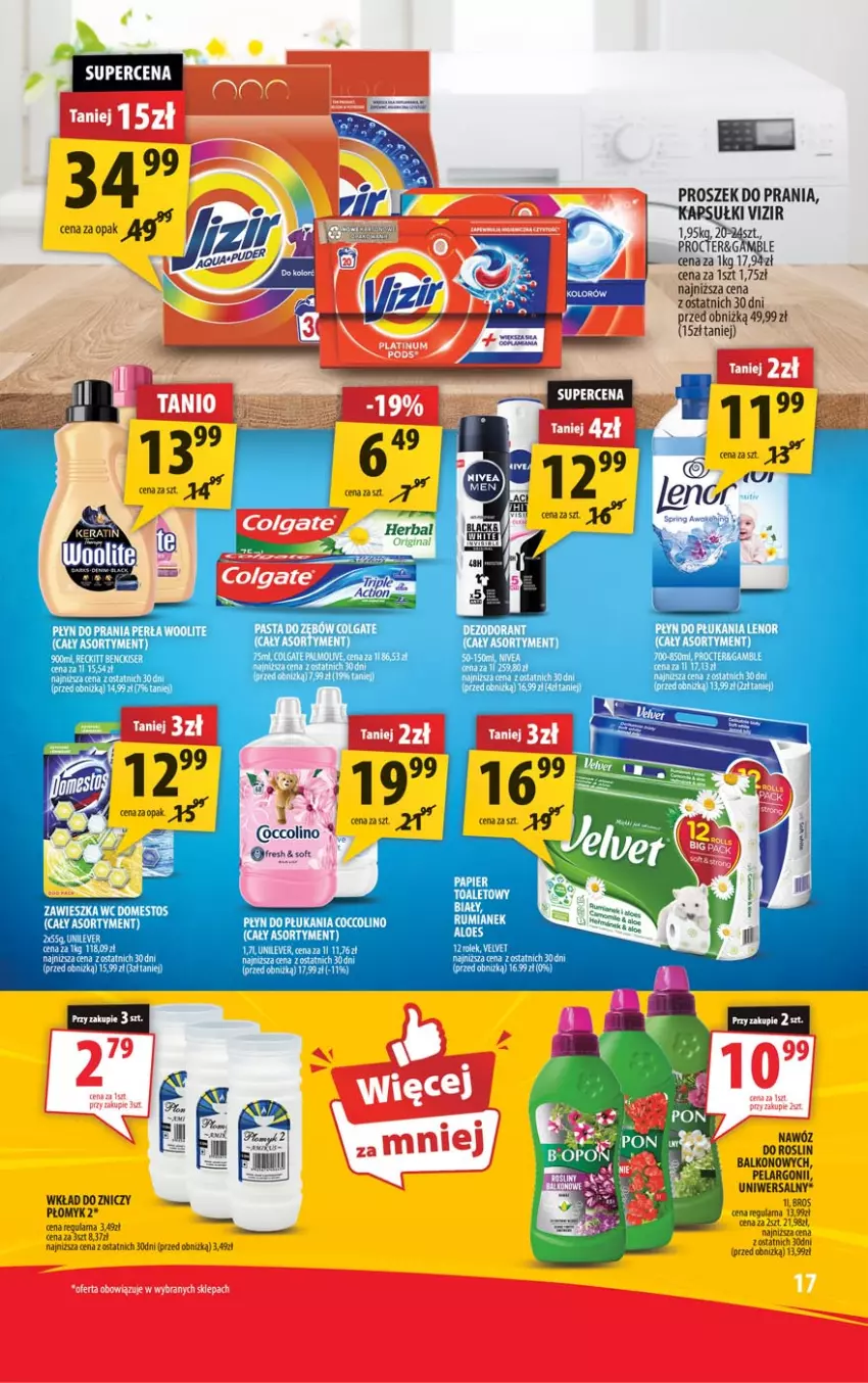 Gazetka promocyjna Arhelan - Gazetka - ważna 17.05 do 26.05.2024 - strona 17 - produkty: Coccolino, Colgate, Fa, Gin, HP, Lack, Lenor, LG, Nawóz, Palmolive, Papier, Perła, Płyn do płukania, Płyn do prania, Proszek do prania, Rum, Woolite, Znicz