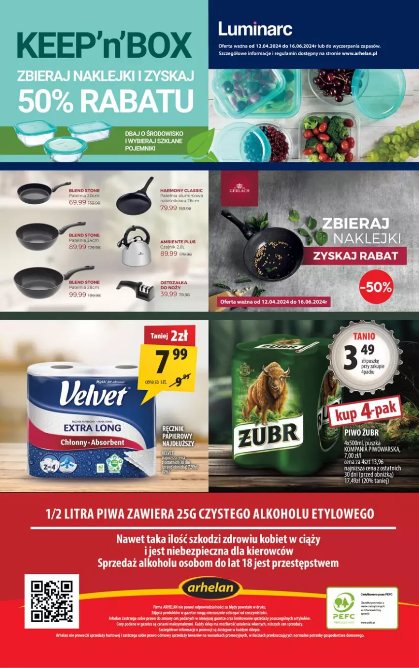 Gazetka promocyjna Arhelan - Gazetka - ważna 17.05 do 26.05.2024 - strona 20 - produkty: Fa, LG, Patelnia, Piwo