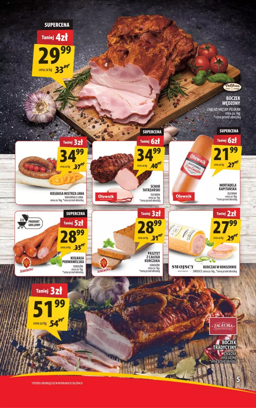 Gazetka promocyjna Arhelan - Gazetka - ważna 17.05 do 26.05.2024 - strona 5 - produkty: Grill, Kiełbasa, Kurczak, Olewnik, Ser, Sok, Sokołów, Tera, Wawel