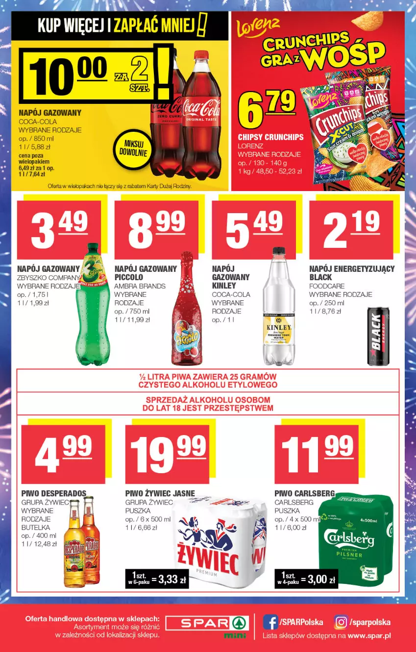 Gazetka promocyjna Spar - Spar-Mini - ważna 27.12.2024 do 06.01.2025 - strona 4 - produkty: Coca-Cola, Desperados, Lack, Napój, Napój gazowany, Piwo