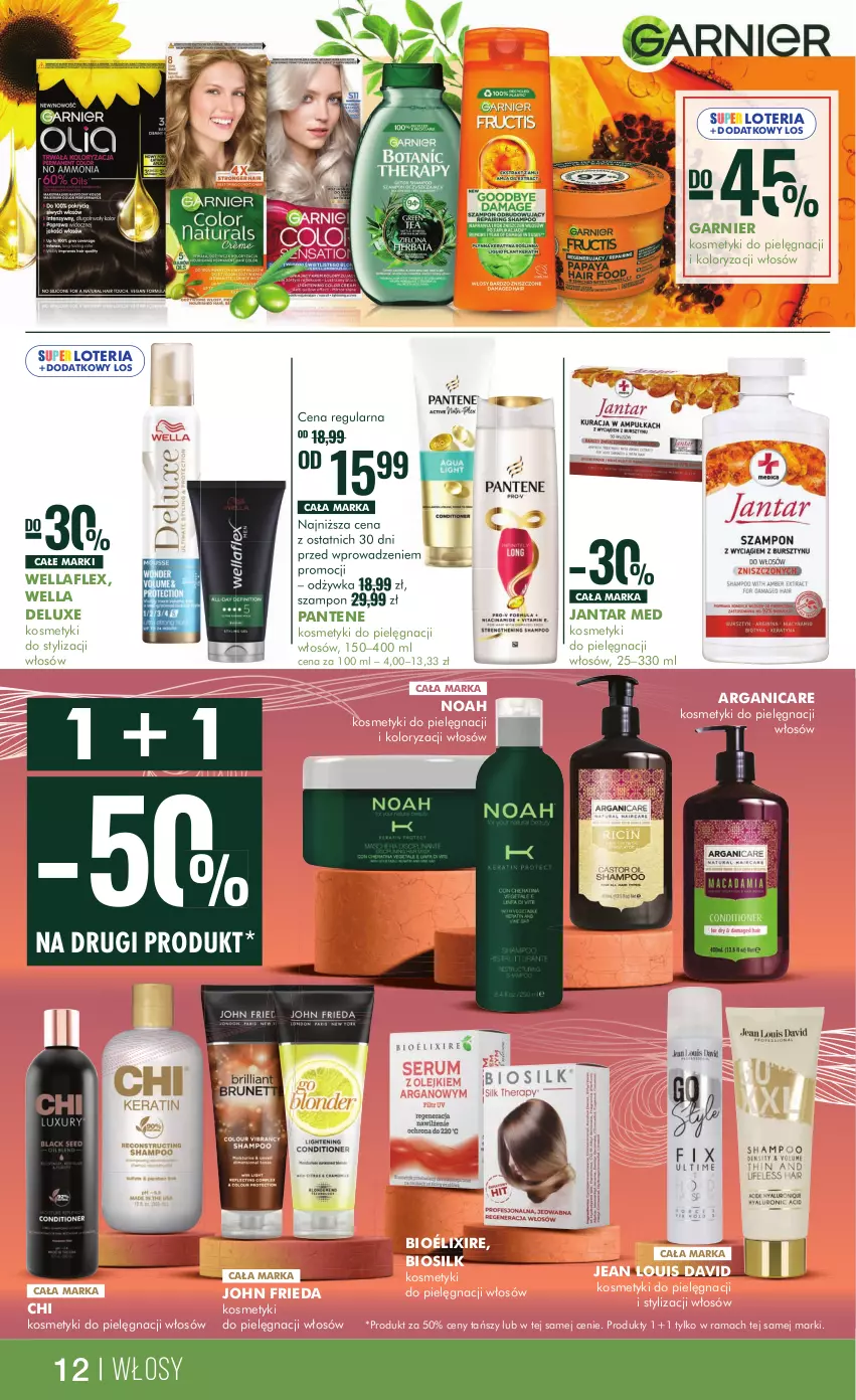 Gazetka promocyjna Super Pharm - Gazetka - ważna 26.09 do 13.10.2024 - strona 12 - produkty: Arganicare, Garnier, John frieda, Kosmetyki do pielęgnacji, Odżywka, Pantene, Rama, Szampon, Wella, Wellaflex