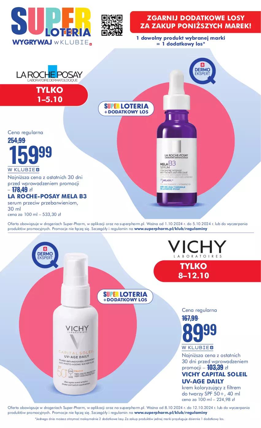 Gazetka promocyjna Super Pharm - Gazetka - ważna 26.09 do 13.10.2024 - strona 20 - produkty: Gry, La Roche-Posay, Rum, Ser, Serum, Vichy