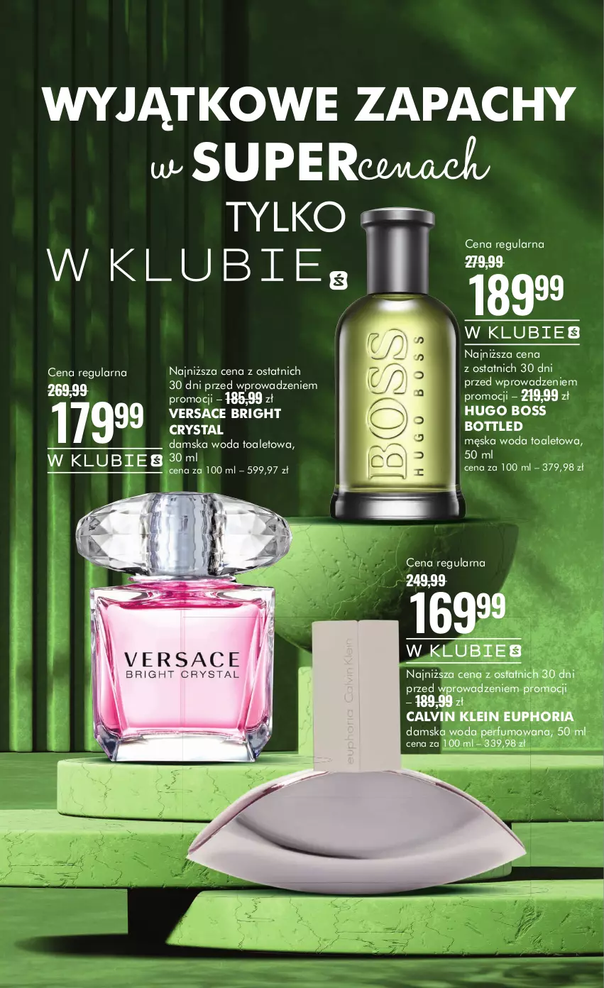 Gazetka promocyjna Super Pharm - Gazetka - ważna 26.09 do 13.10.2024 - strona 23 - produkty: Calvin Klein, Hugo Boss, Perfum, Versace, Woda, Woda perfumowana, Woda toaletowa