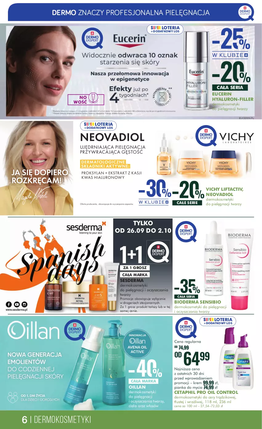 Gazetka promocyjna Super Pharm - Gazetka - ważna 26.09 do 13.10.2024 - strona 6 - produkty: Bioderma, Cetaphil, Control, Kosmetyki do pielęgnacji, Oillan, Ser, Sesderma, Vichy