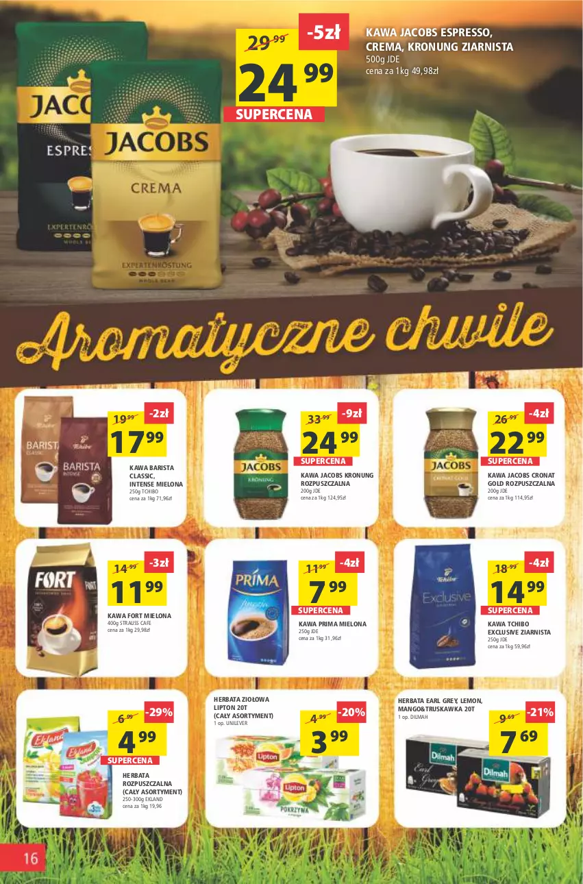 Gazetka promocyjna Arhelan - Gazetka - ważna 11.03 do 20.03.2022 - strona 16 - produkty: Dilmah, Earl Grey, Herbata, Jacobs, Kawa, Lipton, Mango, Prima, Tchibo