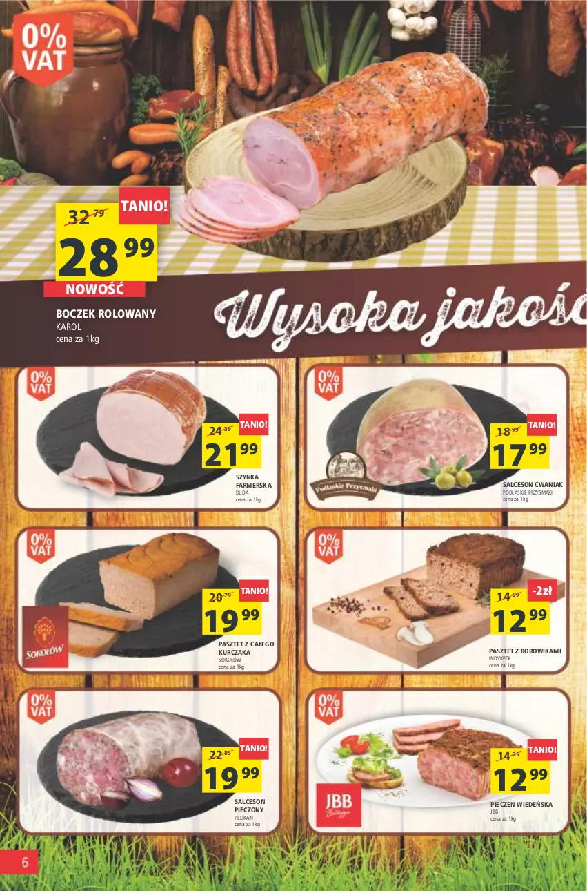 Gazetka promocyjna Arhelan - Gazetka - ważna 11.03 do 20.03.2022 - strona 6 - produkty: Boczek, Duda, Fa, Kurczak, Pasztet, Piec, Podlaski, Przysmaki, Salceson, Sok, Sokołów, Szynka, Szynka farmerska