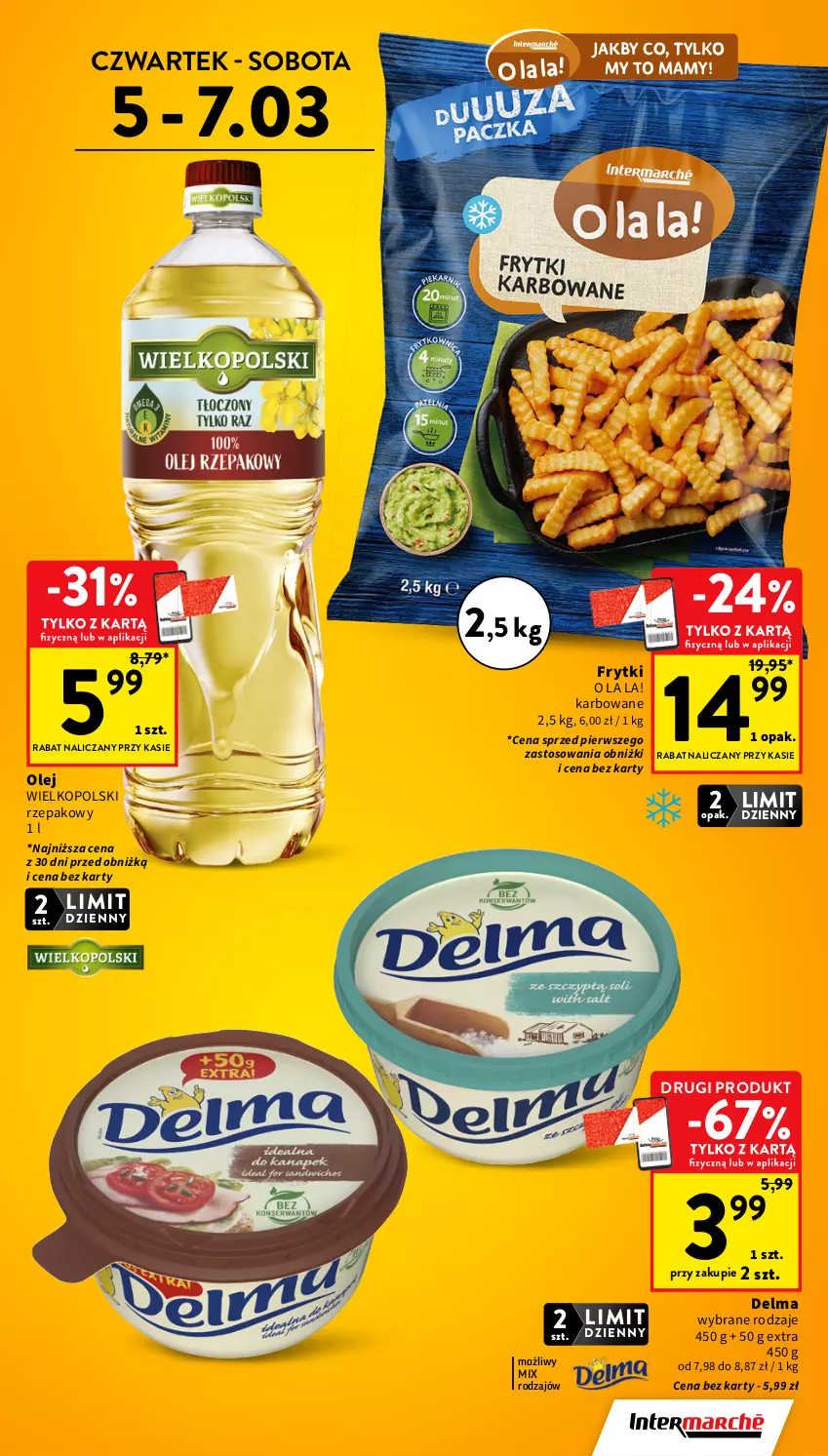 Gazetka promocyjna Intermarche - Gazetka Intermarche - ważna 05.03 do 11.03.2026 - strona 3 - produkty: Delma, Frytki, Olej