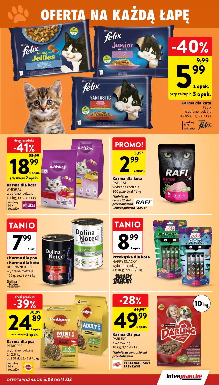 Gazetka promocyjna Intermarche - Gazetka Intermarche - ważna 05.03 do 11.03.2026 - strona 31 - produkty: Felix, Pedigree, Whiskas