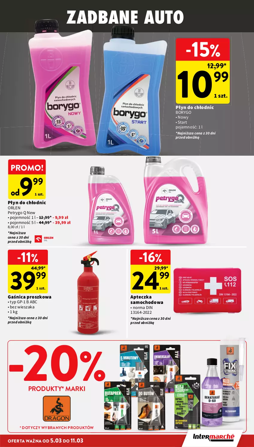 Gazetka promocyjna Intermarche - Gazetka Intermarche - ważna 05.03 do 11.03.2026 - strona 39 - produkty: Apteczka samochodowa, Gaśnica, Płyn do chłodnic, Wieszak