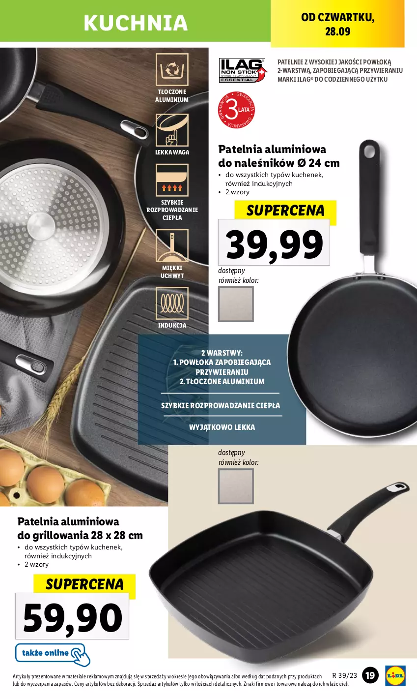 Gazetka promocyjna Lidl - GAZETKA - ważna 25.09 do 30.09.2023 - strona 21 - produkty: Grill, Kuchnia, Patelnia, Sok, Waga