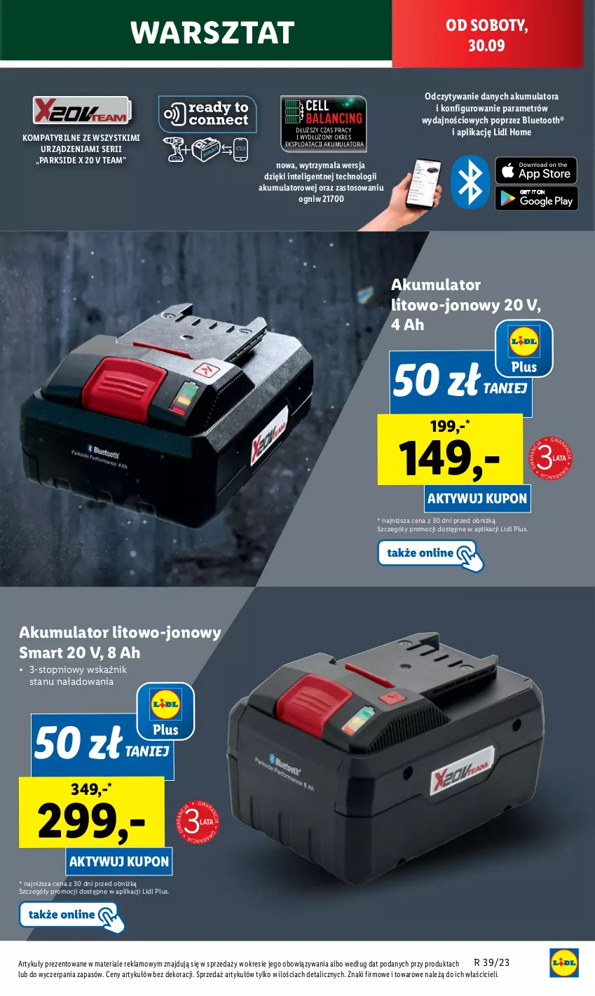 Gazetka promocyjna Lidl - GAZETKA - ważna 25.09 do 30.09.2023 - strona 35 - produkty: Akumulator, Intel, Parkside, Ser, Top