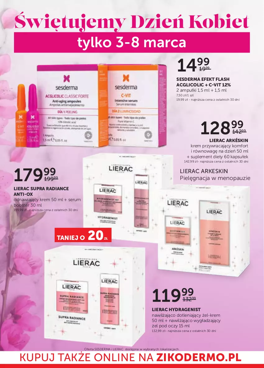 Gazetka promocyjna Ziko - Gazetka Ziko Dermo - ważna 23.02 do 08.03.2023 - strona 10 - produkty: Booster, Lierac, Rum, Ser, Serum, Sesderma, Suplement diety