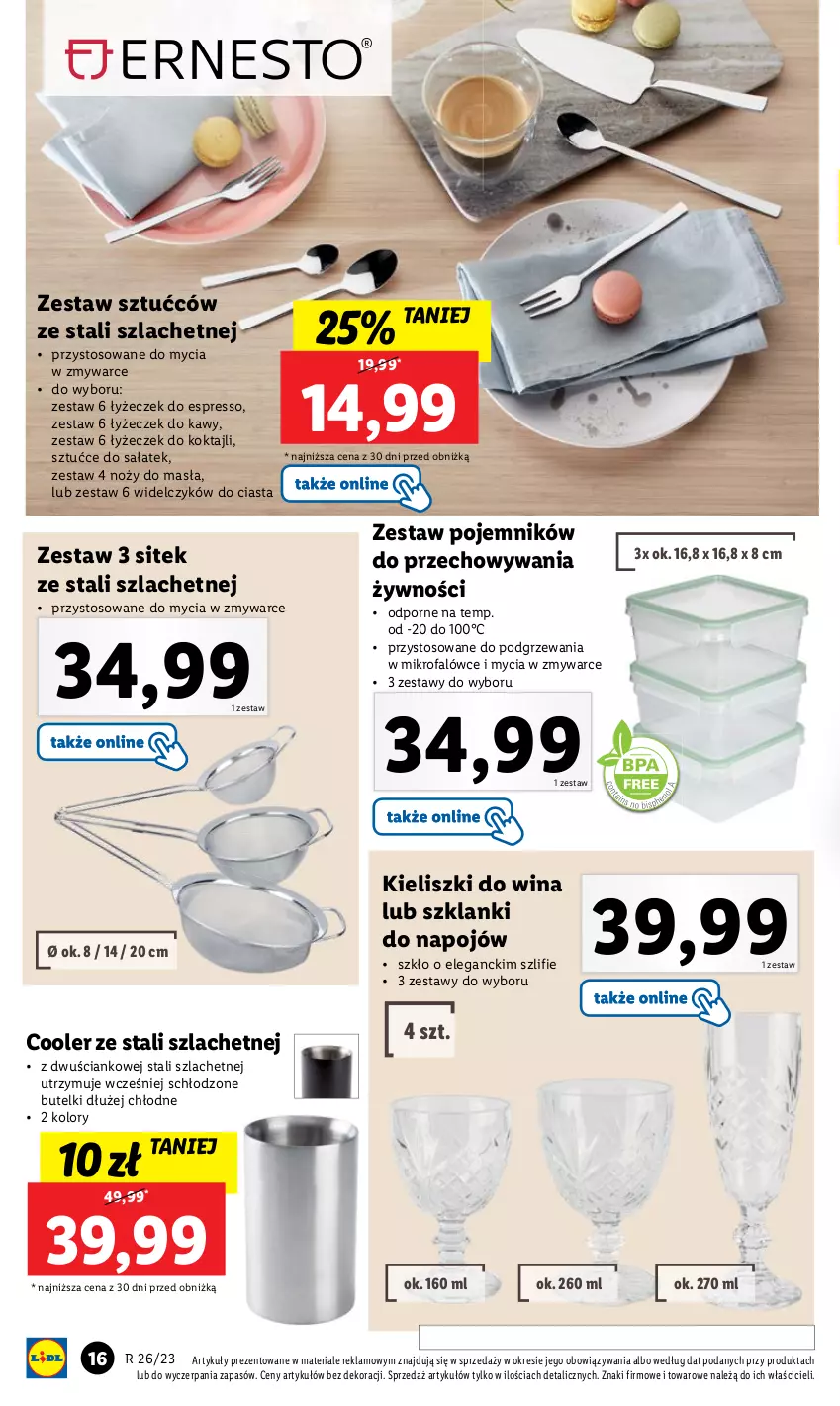 Gazetka promocyjna Lidl - GAZETKA - ważna 17.07 do 22.07.2023 - strona 18 - produkty: Fa, Lanki, Noż, Pojemnik, Por, Sałat, Zestaw sztućców