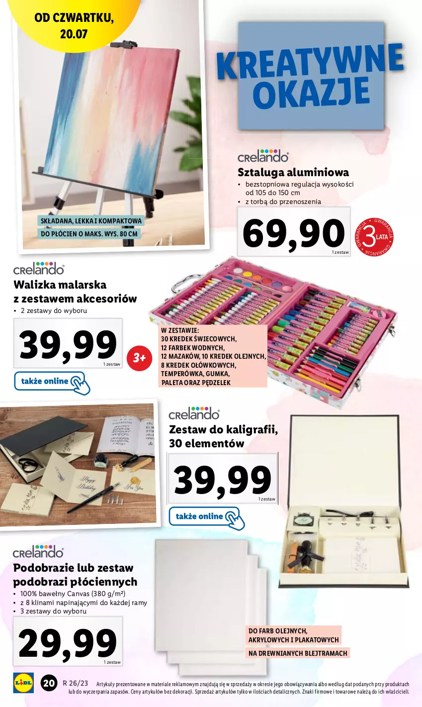 Gazetka promocyjna Lidl - GAZETKA - ważna 17.07 do 22.07.2023 - strona 22 - produkty: Fa, Gra, Obraz, Olej, Paleta, Rama, Sok, Top, Walizka