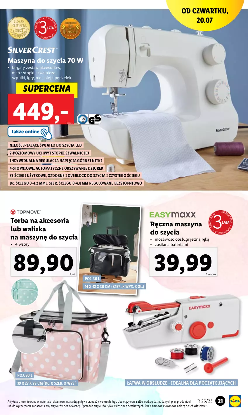 Gazetka promocyjna Lidl - GAZETKA - ważna 17.07 do 22.07.2023 - strona 23 - produkty: Bateria, LANA, Olej, Silan, Szyna, Top, Torba, Walizka