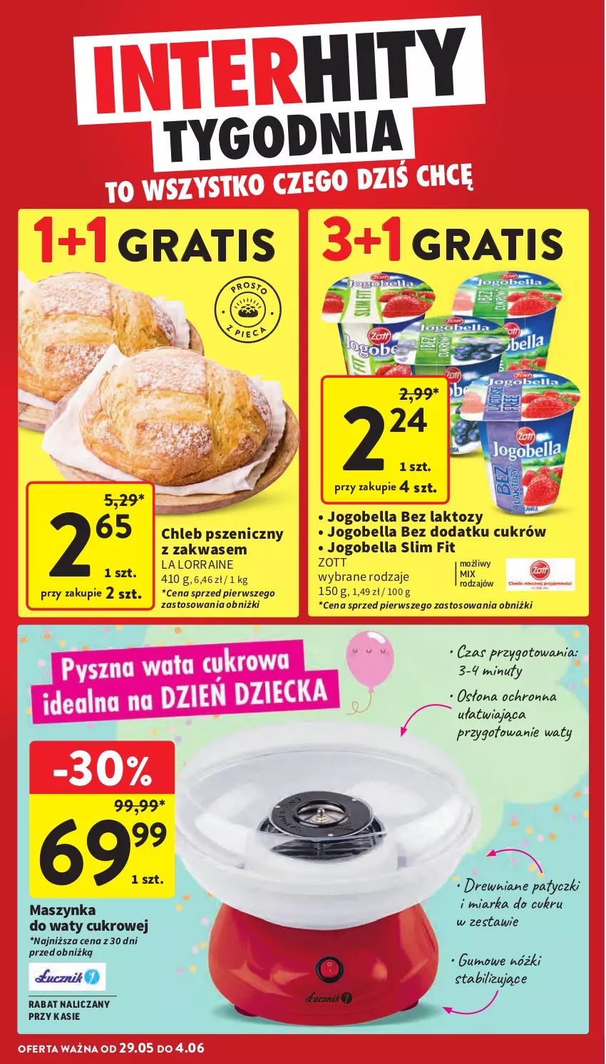 Gazetka promocyjna Intermarche - Gazetka Intermarche - ważna 29.05 do 04.06.2025 - strona 10 - produkty: Bell, Bella, Chleb, Gra, Jogobella, Maszynka, Miarka, Nuty, Szynka, Zott